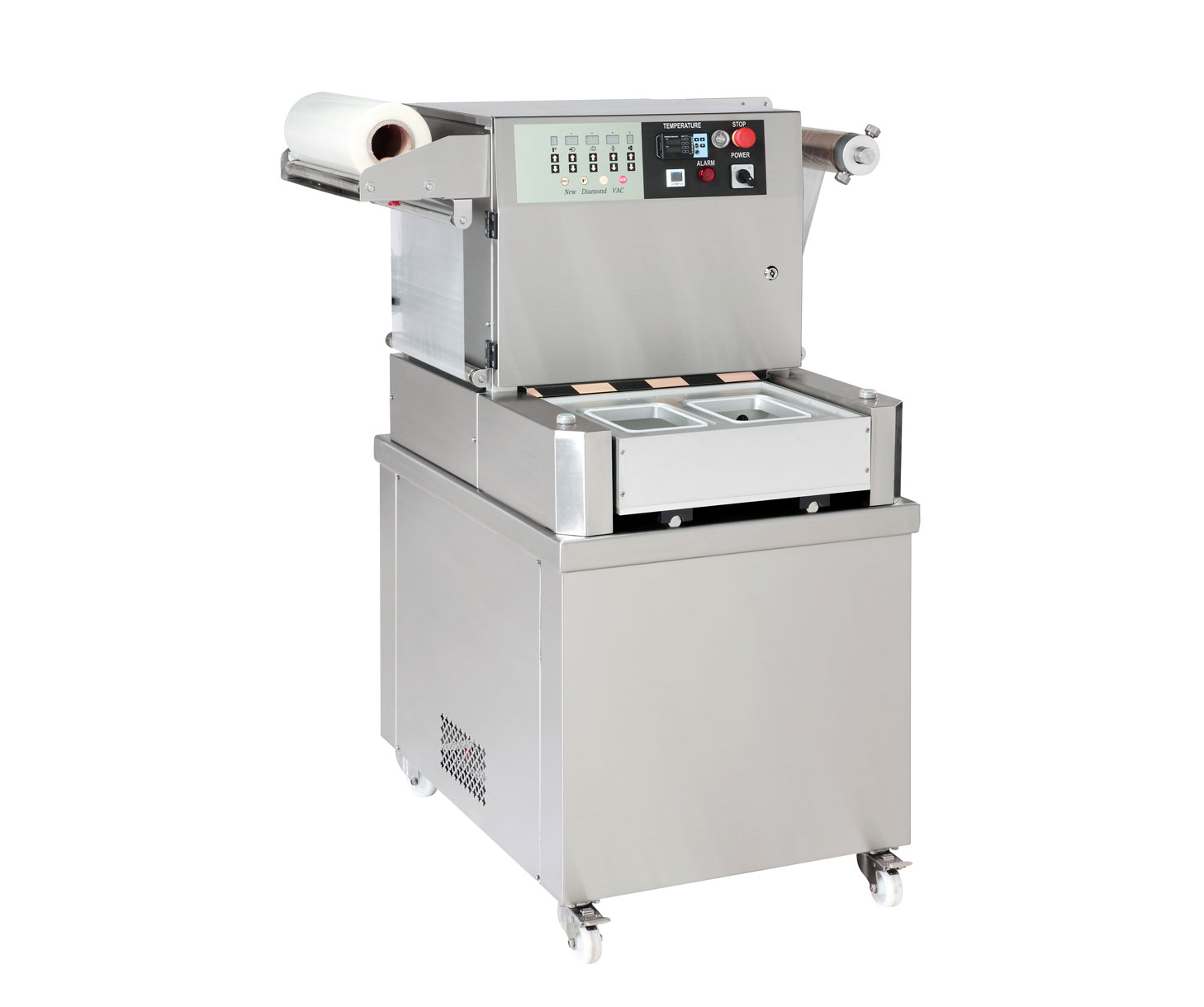 Semiautomatic Tray Sealer with Vacuum and Gas Flushing - J-V052LAS. Semiautomatic Tray Sealer with Vacuum and Gas Flushing