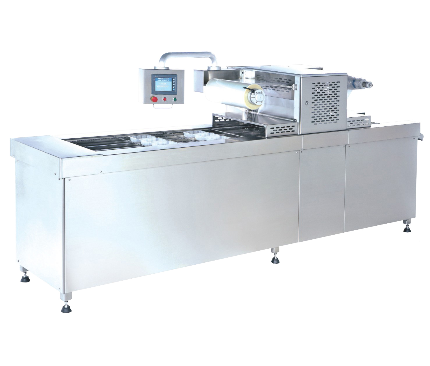 Automatic Tray Sealer with Vacuum and Gas Flushing J-V057CA